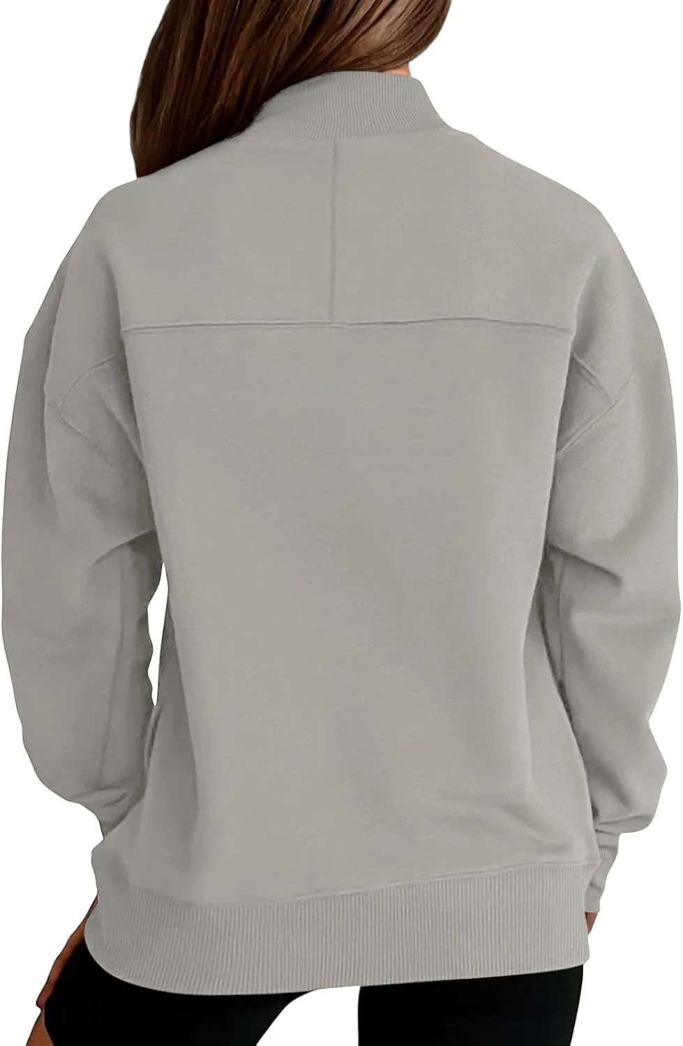 ZWRXW Womens Oversized Turtleneck Sweatshirts Casual Long Sleeve Solid Pullover Fall Fashion Comfy Sweaters with Pockets