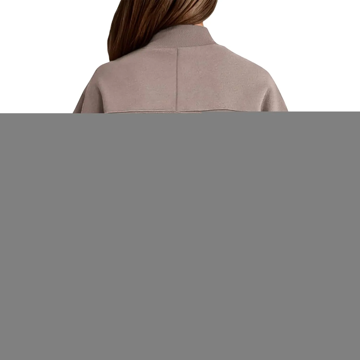 ZWRXW Womens Oversized Turtleneck Sweatshirts Casual Long Sleeve Solid Pullover Fall Fashion Comfy Sweaters with Pockets